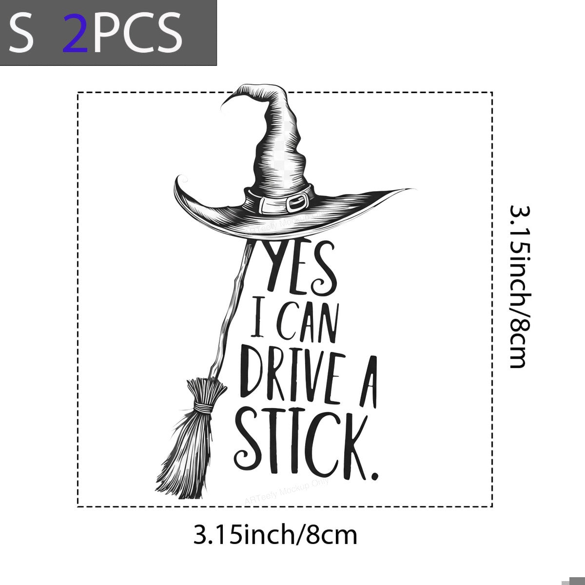 DTF Heat Transfer Iron On Sticker Iron On Transfers for T Shirts Witch Hat Broomstick Halloween Theme Heat Press Ready for Apparel Local Warehouse - 8