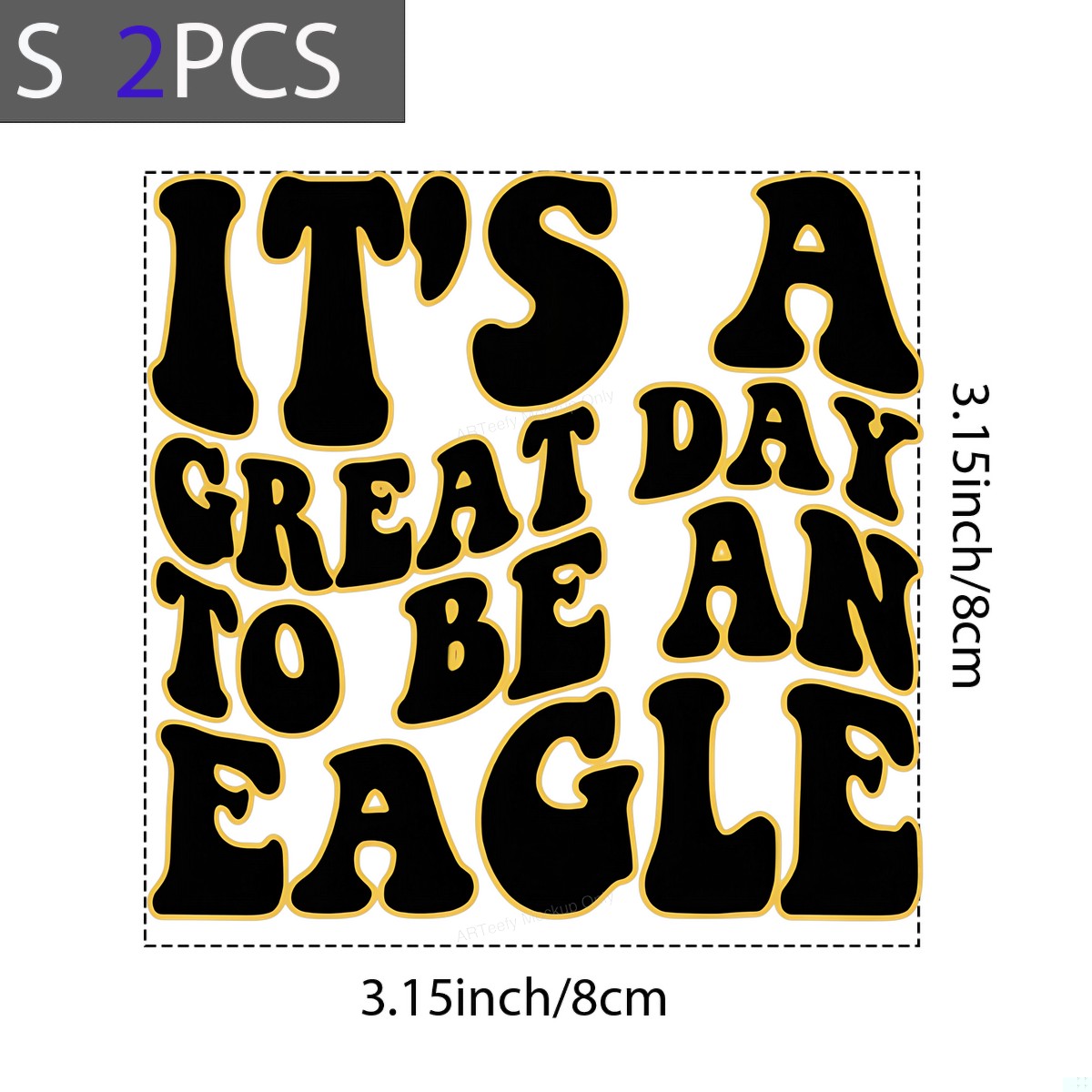 DTF Heat Transfer Iron On Sticker Iron On Transfers for T Shirts Bold Eagle Inspired Motivational Lettering for School Spirit Apparel Local Warehouse - 8