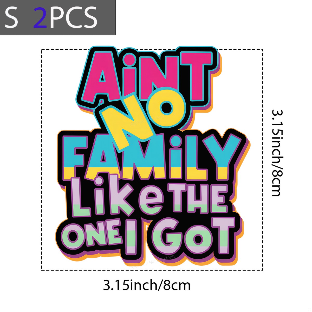 DTF Heat Transfer Iron On Sticker DTF Transfers Ready to Press Colorful Family Quote Design for T Shirts Hoodies Local Warehouse - 8