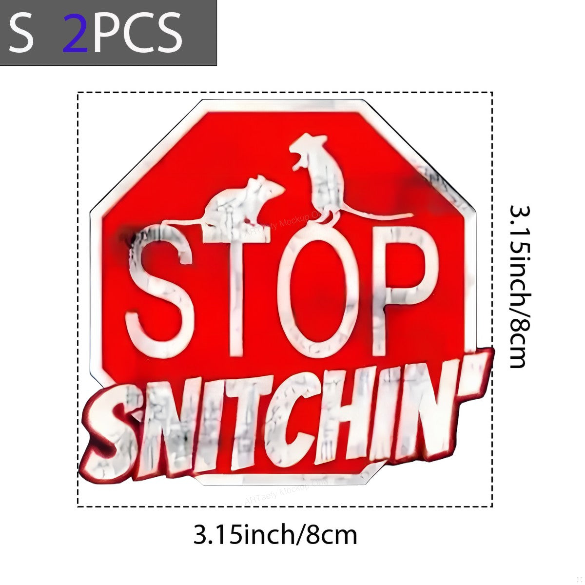 DTF Heat Transfer Iron On Sticker Stop Snitchin Design for T Shirts Hoodies Local Warehouse - 8