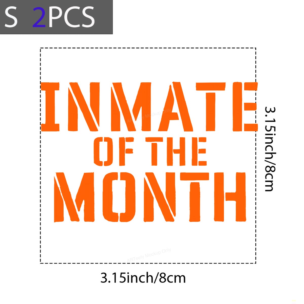 DTF Heat Transfer Iron On Sticker Iron On Transfers for T Shirts Inmate of the Month Lettering Design Halloween Costume Party Favors Clearance - 8