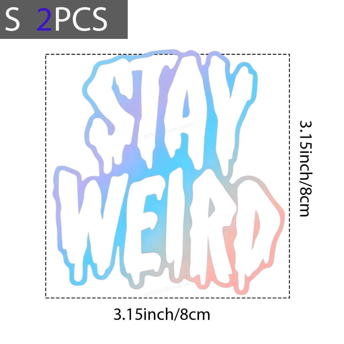 DTF Heat Transfer Iron On Sticker Iron On Transfers for T Shirts Stay Weird Pastel Ombre Design Halloween Party Favors Clearance Local Warehouse - 8
