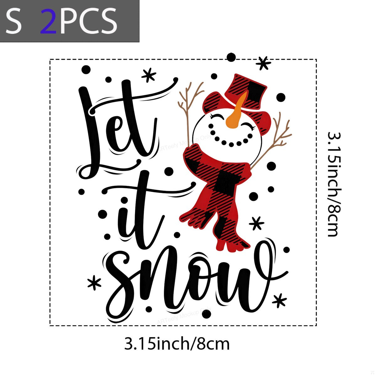 DTF Heat Transfer Iron On Sticker Heat Transfer Designs Ready to Press Snowman Plaid Scarf Christmas Winter Decorations for T Shirts Hoodies Local Warehouse - 8