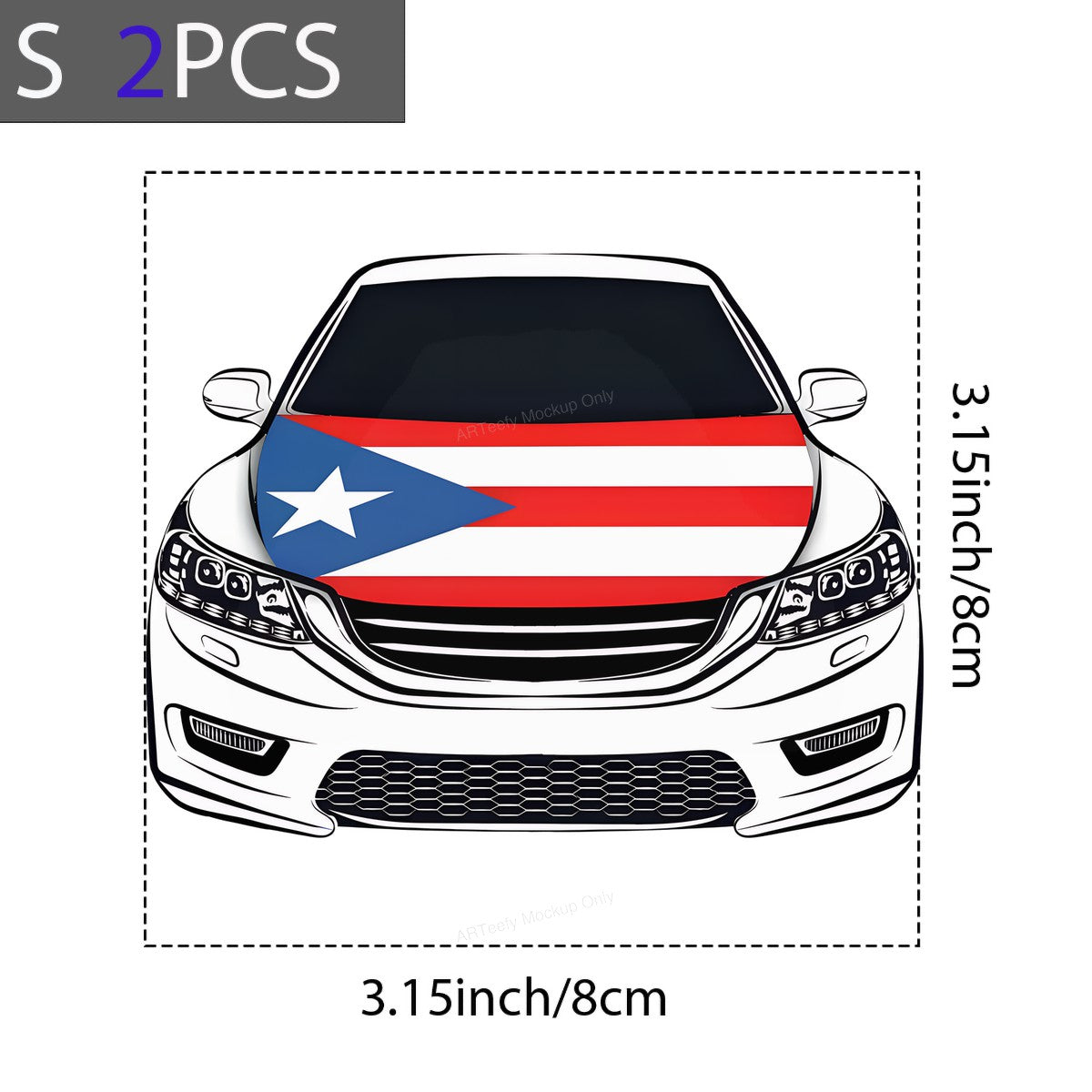 DTF Heat Transfer Iron On Sticker Iron On Heat Transfers Puerto Rican Flag Design for Cars Apparel Bags Local Warehouse - 8