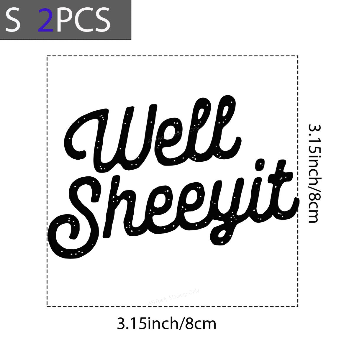 DTF Heat Transfer Iron On Sticker Iron On Heat Transfers Well Sheeyit Retro Lettering Style for T Shirts Hoodies Vintage Merchandise Clearance Local Warehouse - 8