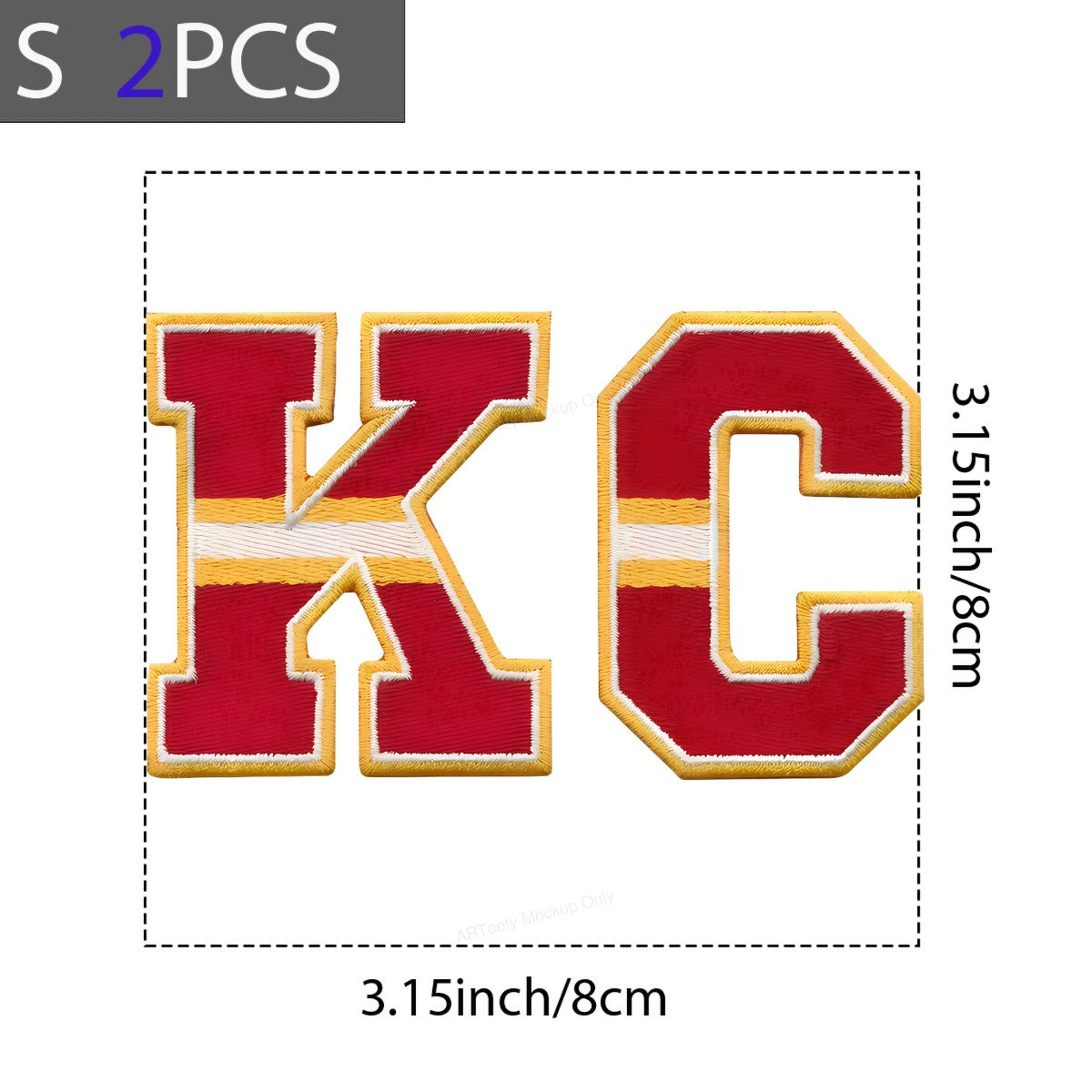 DTF Heat Transfer Iron On Sticker Iron On Heat Transfers KC Football Team Inspired Patch for Apparel Bags Jackets Local Warehouse - 8