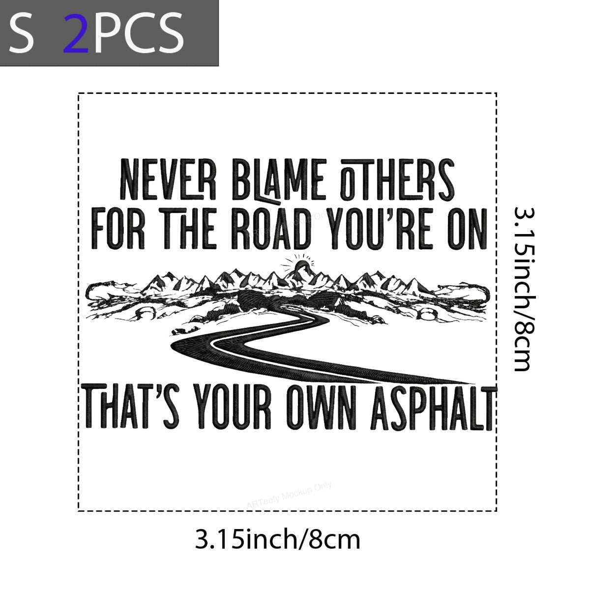 DTF Heat Transfer Iron On Sticker Iron On Heat Transfers Motivational Road Quote Design for Apparel Bags Jackets Local Warehouse - 8