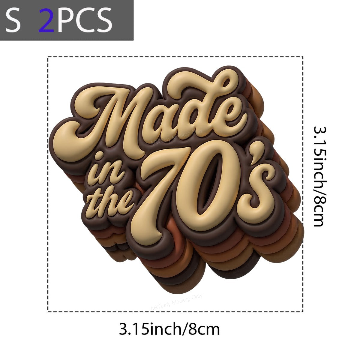 DTF Heat Transfer Iron On Sticker Iron On Heat Transfers Retro 70s Style Vintage Lettering for T Shirts Hoodies Clearance - 8