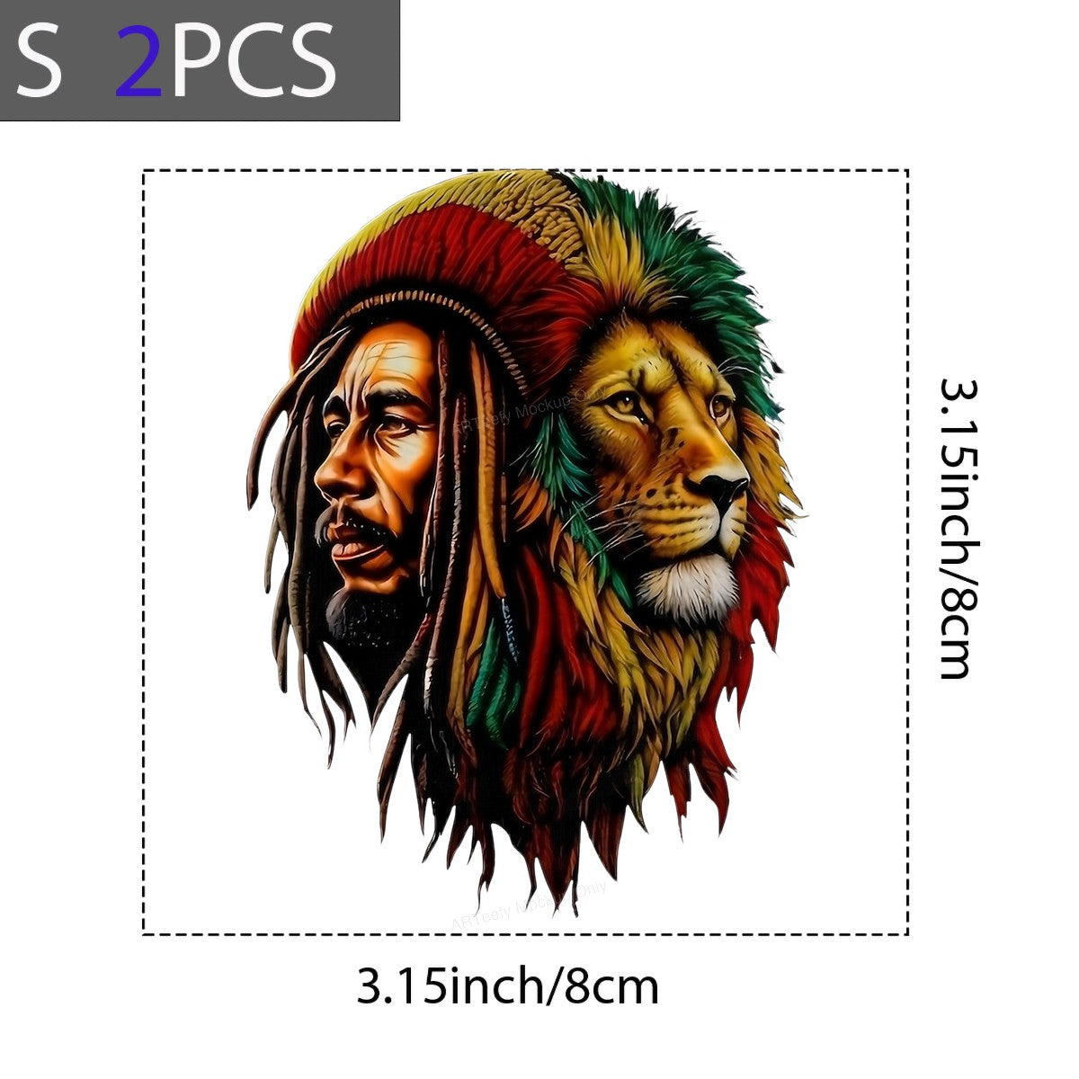DTF Heat Transfer Iron On Sticker Iron On Heat Transfers Rasta Inspired Feather Design for T Shirts Hoodies Local Warehouse - 8