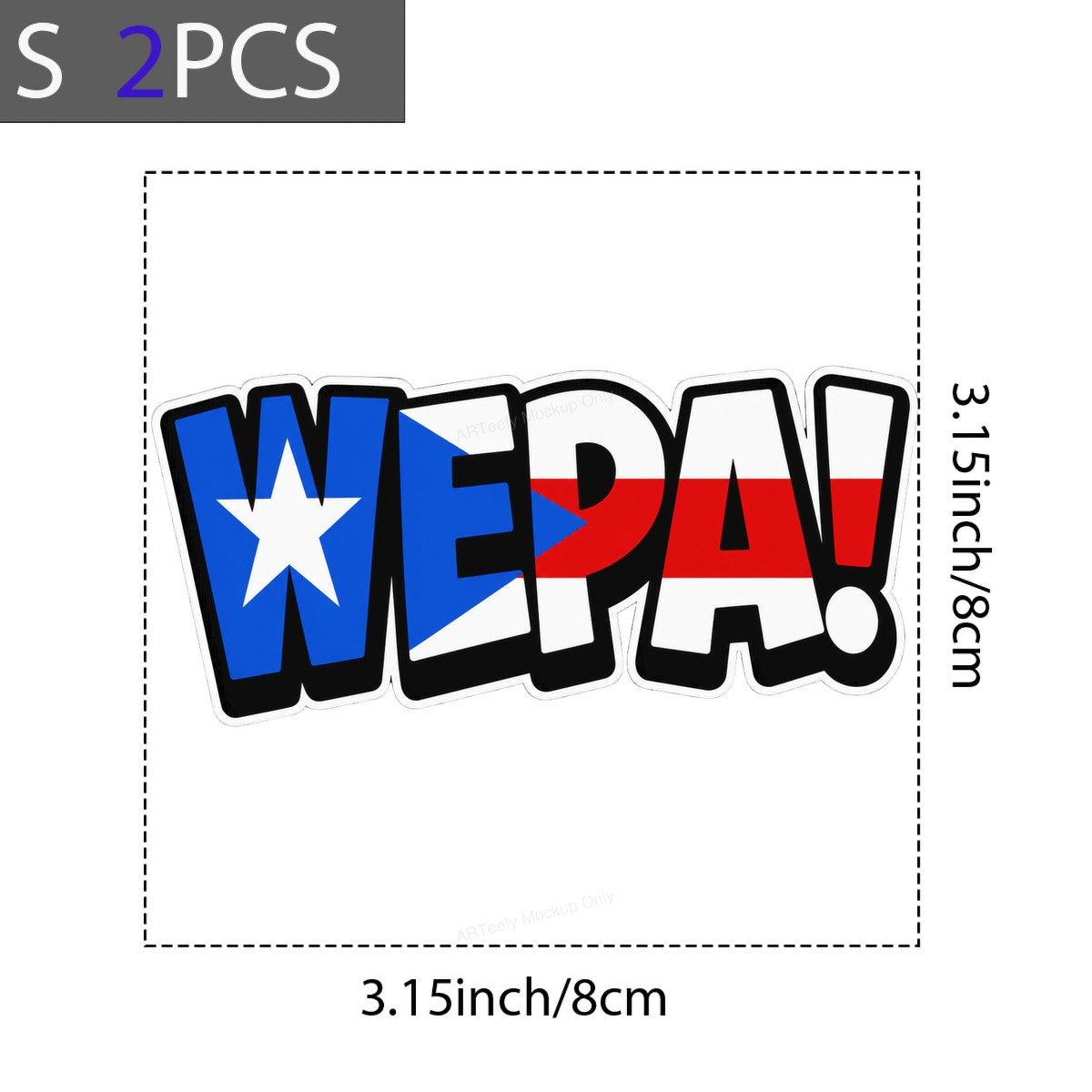 DTF Heat Transfer WEPA Puerto Rican Flag Text Graphic for T Shirts Hoodies and Party Outfits - 8