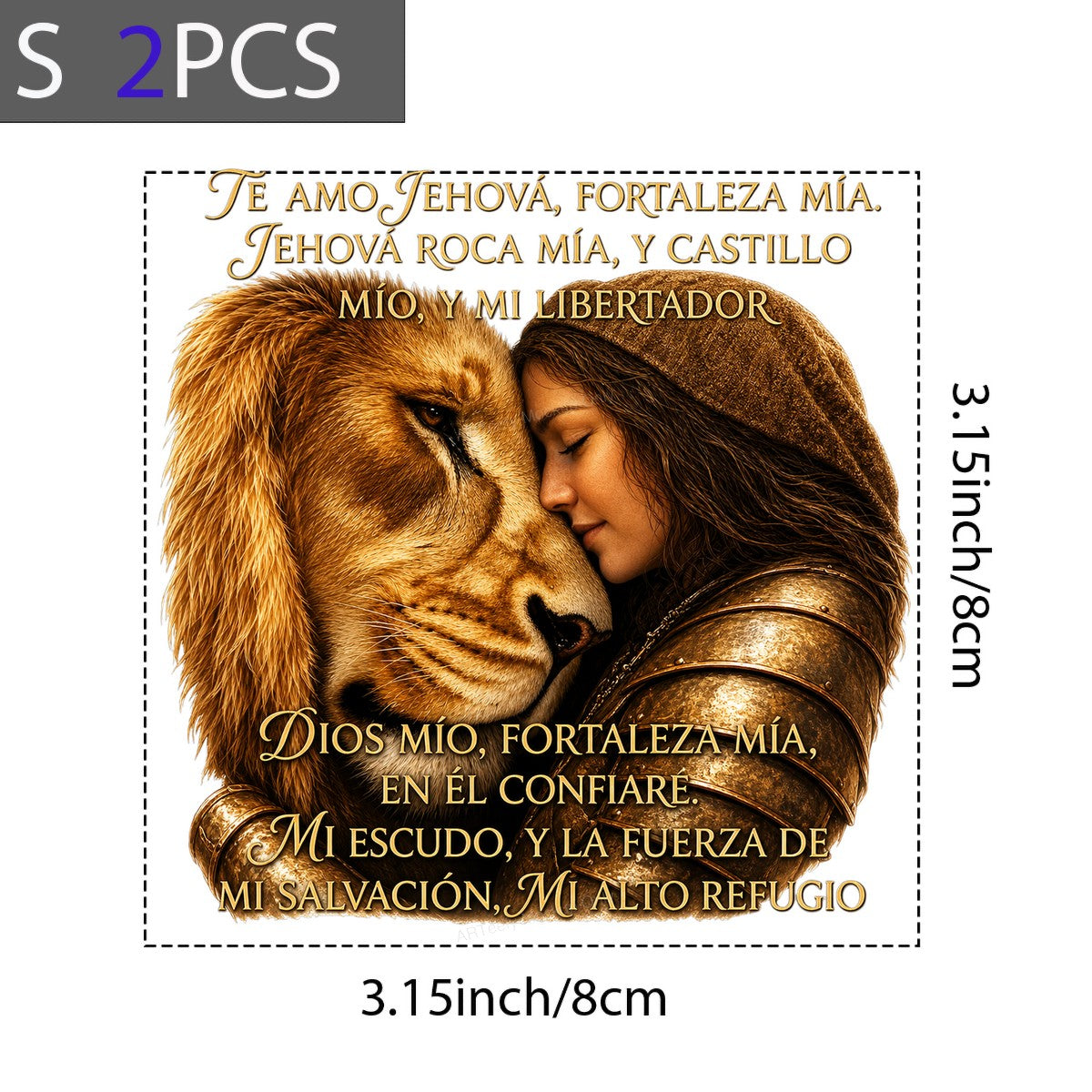 Christian Heat Transfer Spanish Lion of Judah Bible Verse Graphic for T Shirts Hoodies and Christian Apparel - 8