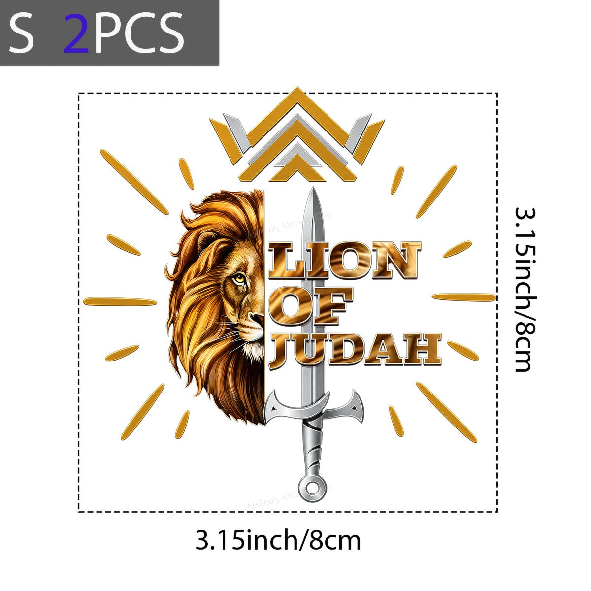 Christian Heat Transfer Lion of Judah Lion and Sword Graphic for T Shirts Hoodies and Christian Apparel - 8