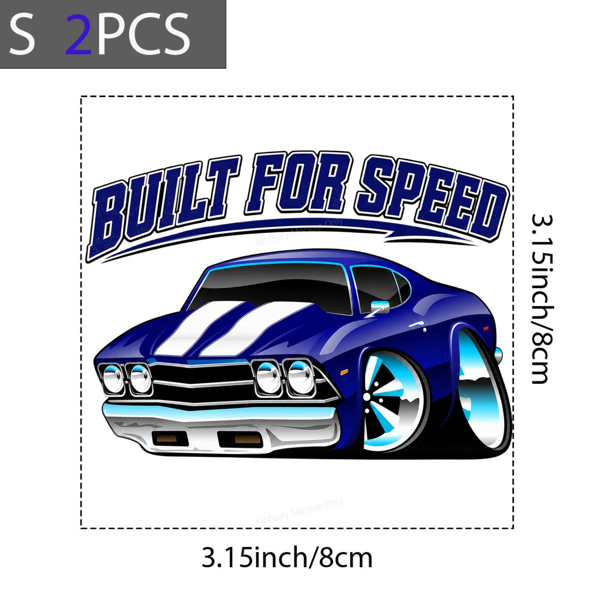 DTF Transfer Built For Speed Muscle Car Graphic Design for T Shirts Hoodies and Racing Fans - 8