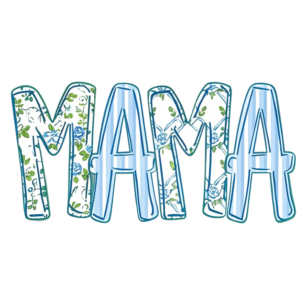 DTF Heat Transfer Iron On Sticker , Floral, Checkered, Mothers Day Gift for T-Shirts, Tote Bags