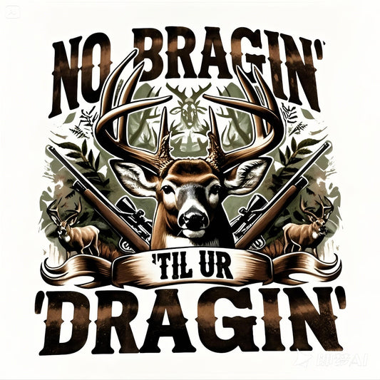 Premium DTF Transfer Deer Hunting Camo Apparel Sticker , Tactical Rugged Design for Outdoor Apparel, Bags