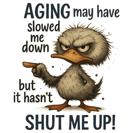 DTF Heat Transfer Iron On Sticker, "I'm Not Old, I'm Just Seasoned", Retro Duck Humor Shirts