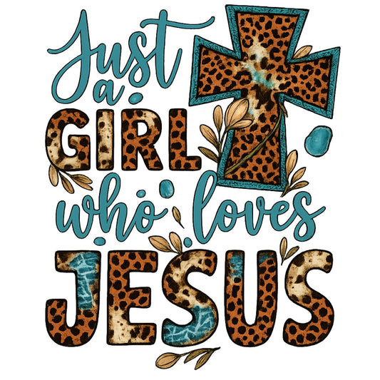 DTF Heat Transfer Iron On Sticker, Leopard, Print Faith Graphic, for Religious, Inspired Apparel and Trendy Decor