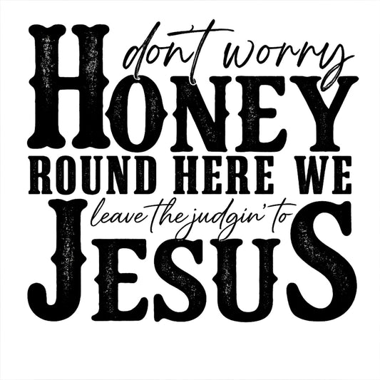 DTF Heat Transfer Iron On Sticker, Retro Religious Quote Graphic, for Faith - Based Apparel and Southern - Charm Decor
