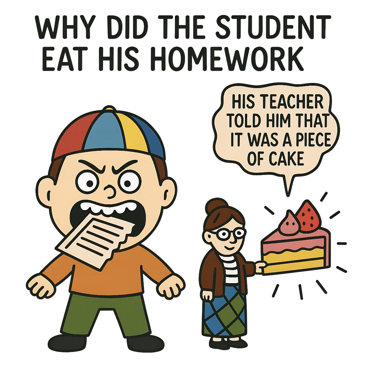 DTF Heat Transfer Iron On Sticker, Funny Student - Teacher Homework Joke Art, for American Campus Humor Apparel & Gag Gifts