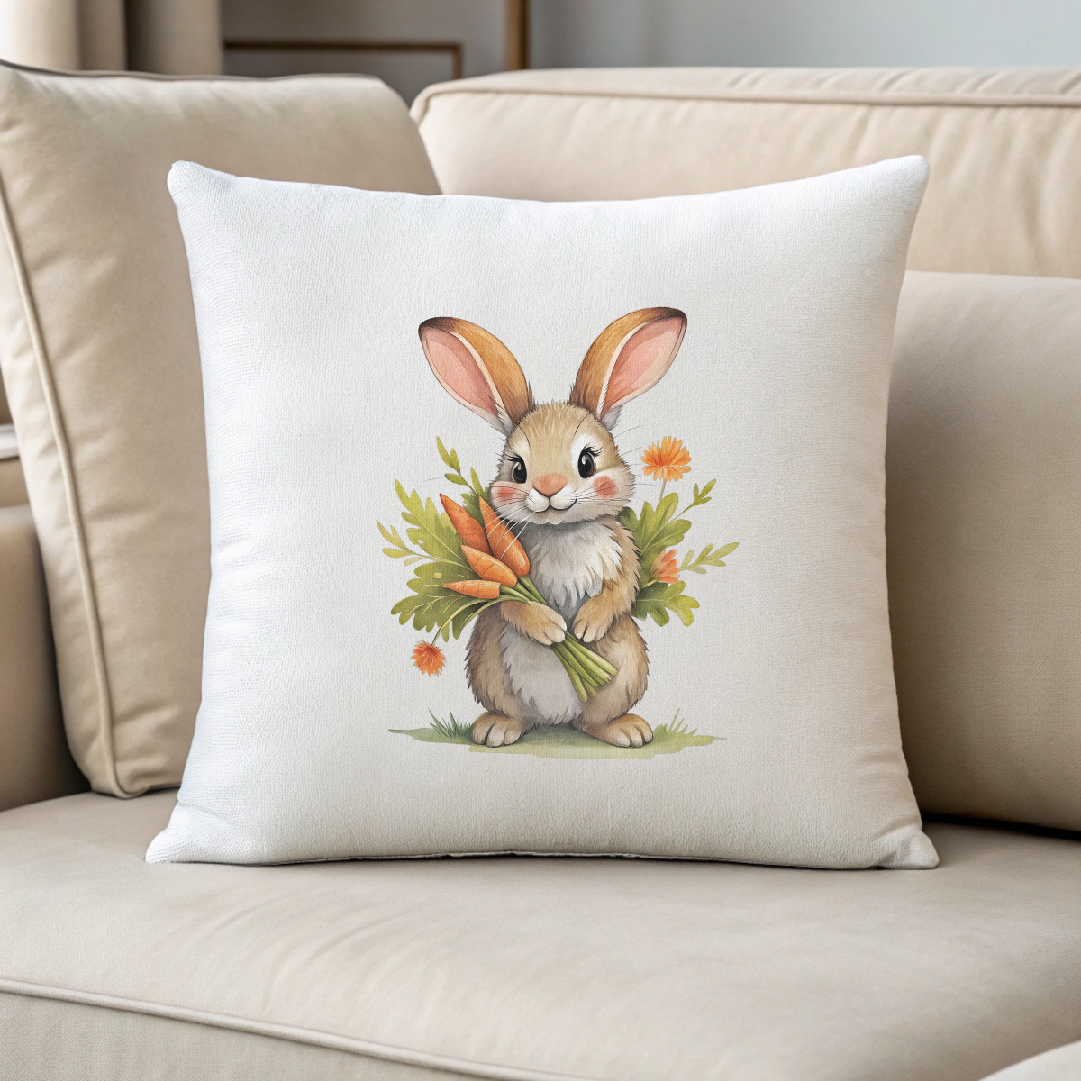 Easter Carrot Rabbit Iron-On Stickers Bunny | Multi-Surface Heat Transfer Decals for Hoodies, Bags & Home Decor | Washable & Durable Appliqué with Cute Spring Theme | Endless DIY Crafting Options