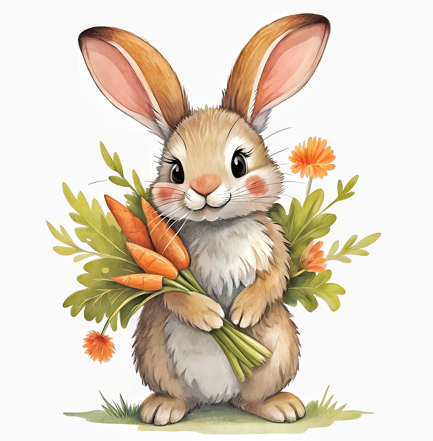 Easter Carrot Rabbit Iron-On Stickers Bunny | Multi-Surface Heat Transfer Decals for Hoodies, Bags & Home Decor | Washable & Durable Appliqué with Cute Spring Theme | Endless DIY Crafting Options