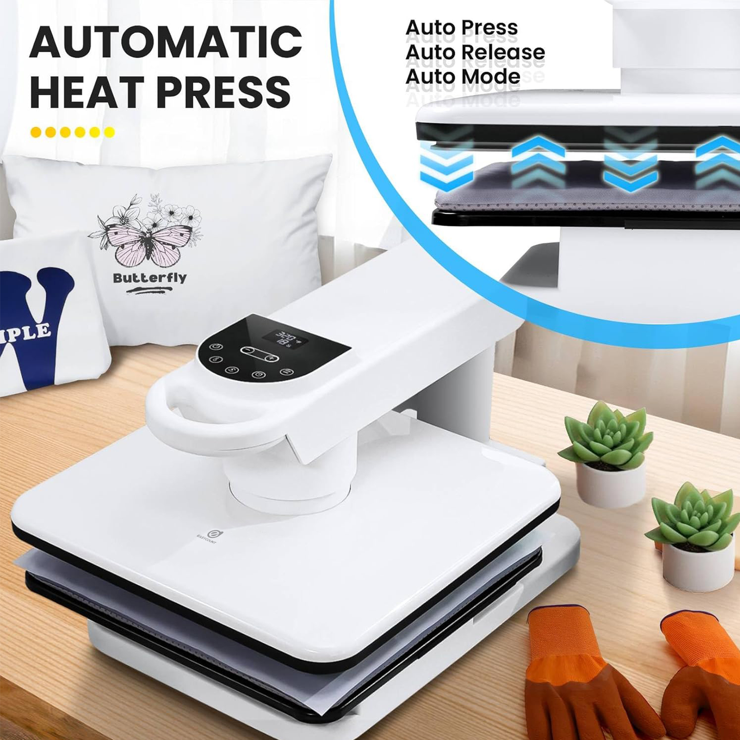 15''x15'' with Single Workbench- 360° Dual Auto Heat Press