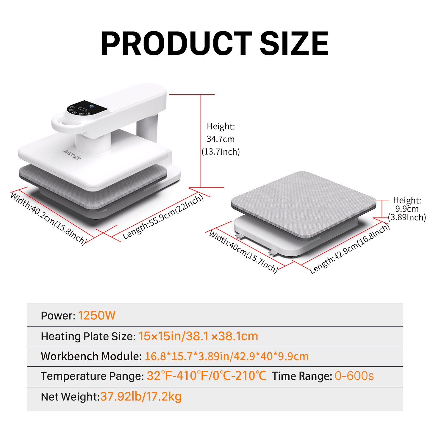 15''x15'' with Double Workbench- 360° Dual Auto Heat Press