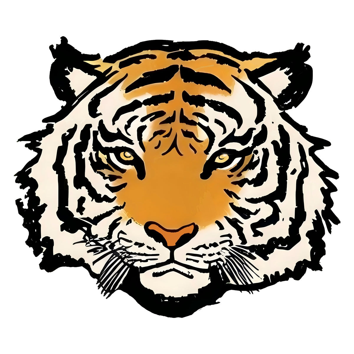 DTF Heat Transfer Iron On Sticker Bold Tiger Design Animal Pattern Sublimation Transfer for Apparel Home Decor