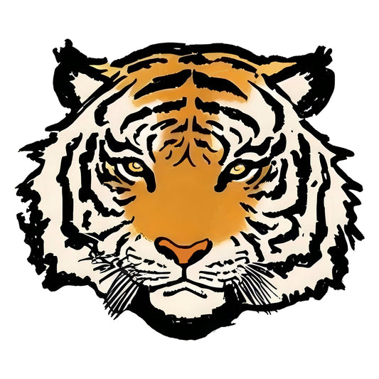 DTF Heat Transfer Iron On Sticker Bold Tiger Design Animal Pattern Sublimation Transfer for Apparel Home Decor