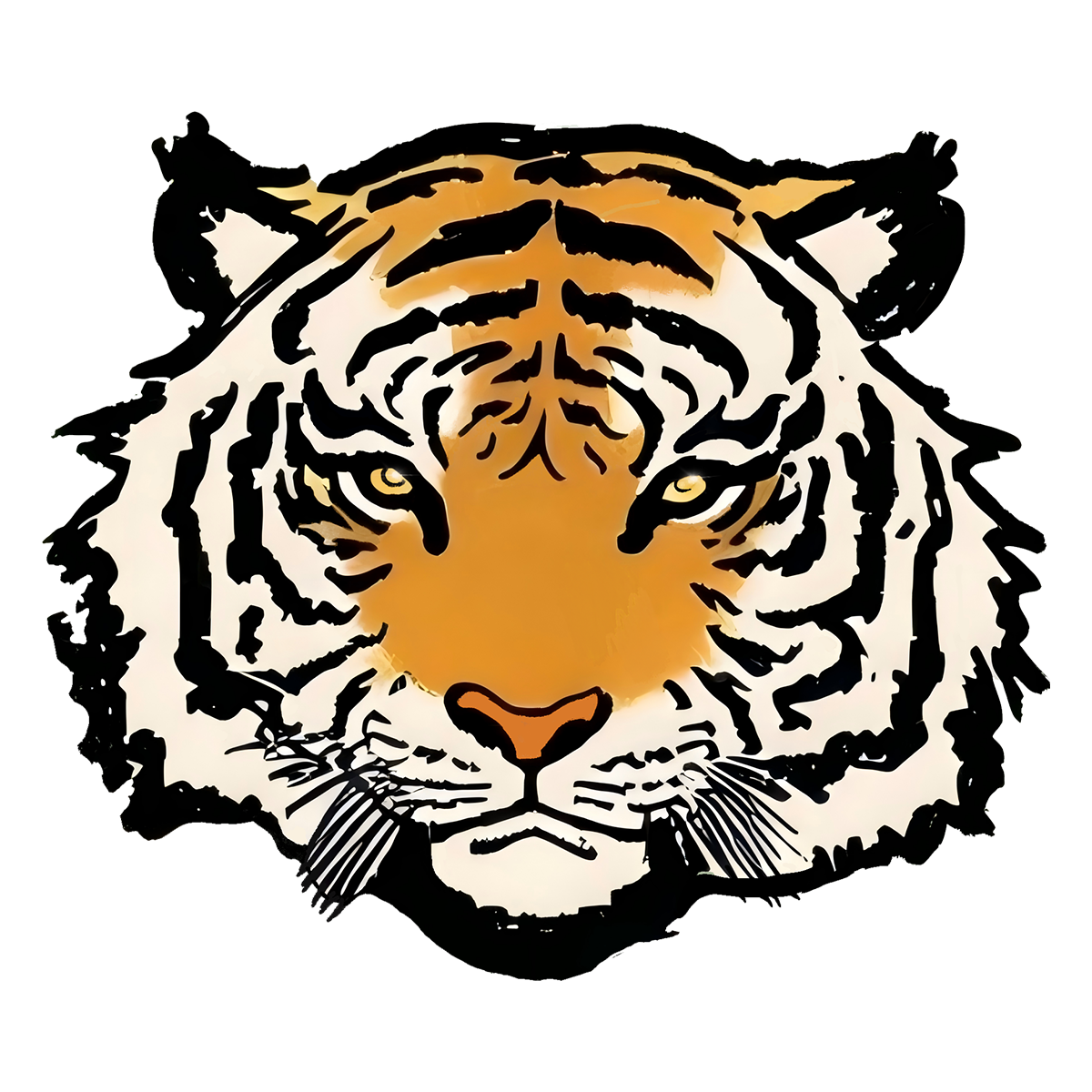 DTF Heat Transfer Iron On Sticker Bold Tiger Design Animal Pattern Sublimation Transfer for Apparel Home Decor