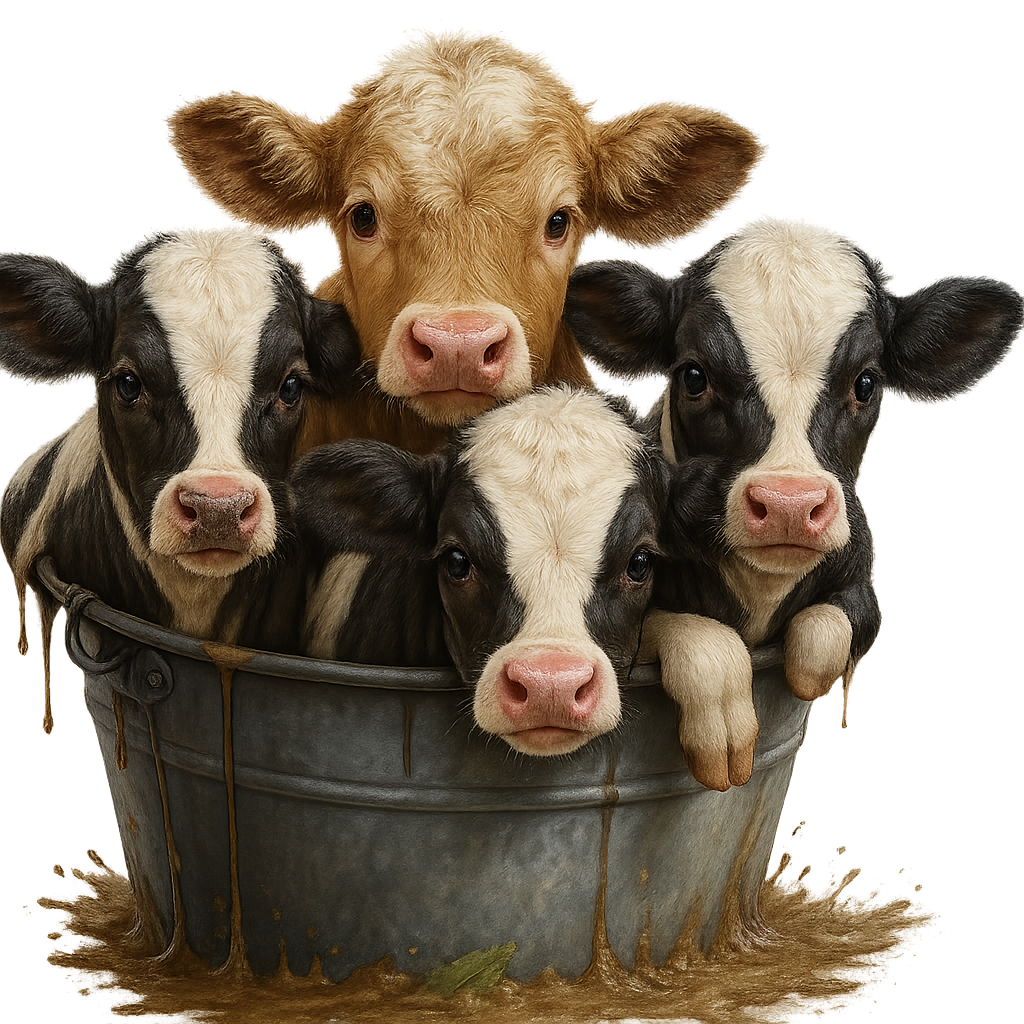 Cute Baby Cow DTF Iron-On Transfer for T-Shirts , Farm Animal Heat Press Decal , DIY Cow Print for Clothing, Bags, Jackets , Durable Washable HTV Patch for Cricut & Heat Press