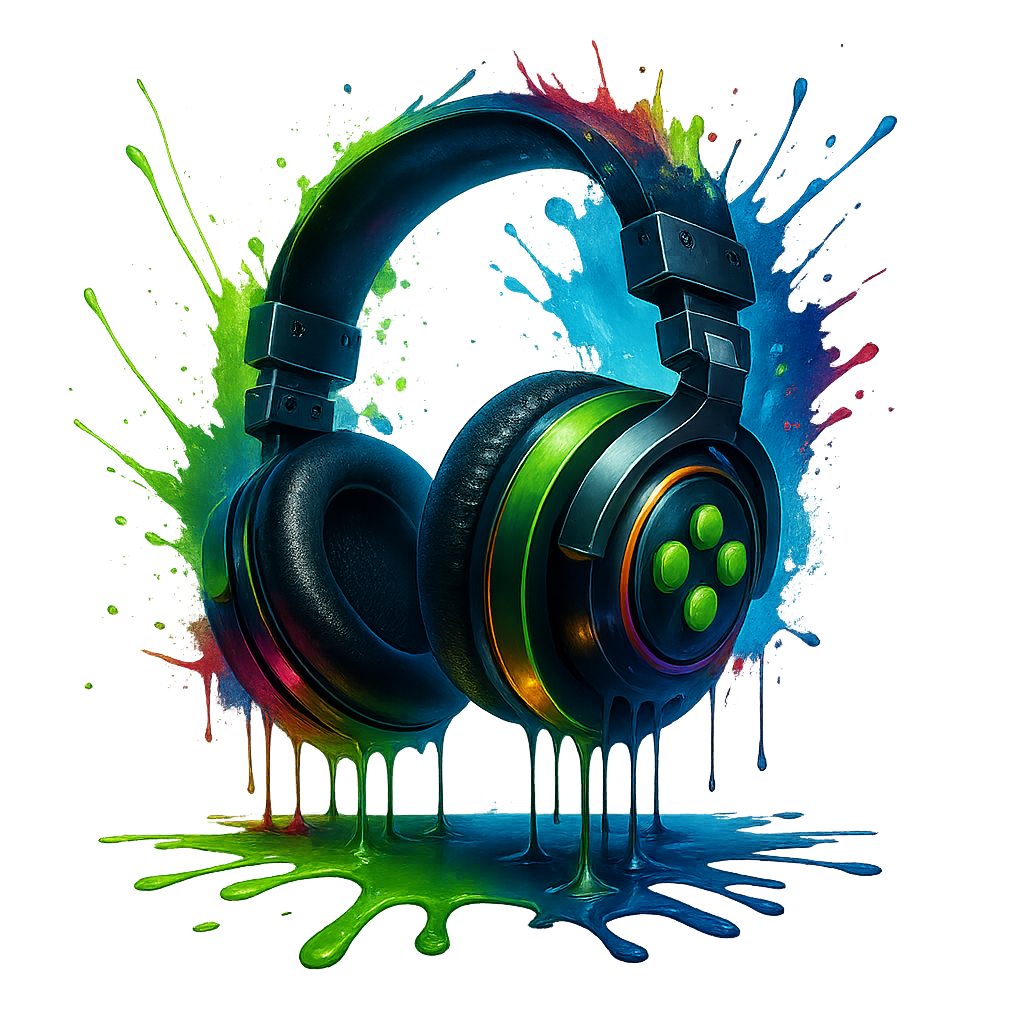 DTF Heat Transfer Iron On Sticker,Colorful Headphone Design,For Music Enthusiasts & Gaming Setups