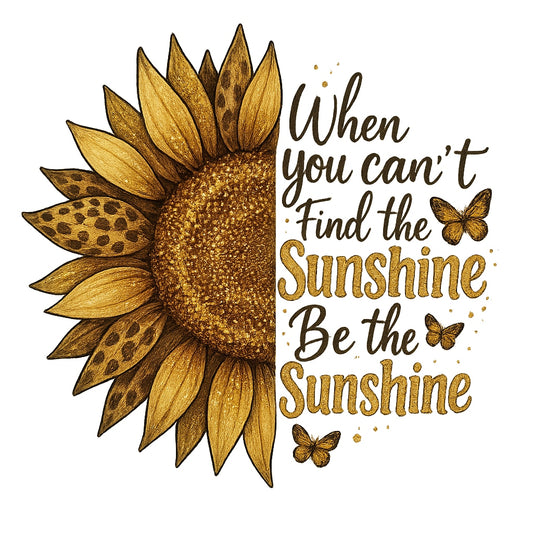 DTF Heat Transfer , Leopard Sunflower and Motivational Quote , DIY Iron-On for T-Shirts, Bags, Hoodies