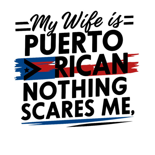 DTF Heat Transfer Iron On Sticker, Puerto Rican Pride Quote Graphic, for Cultural Apparel and Couple Merch