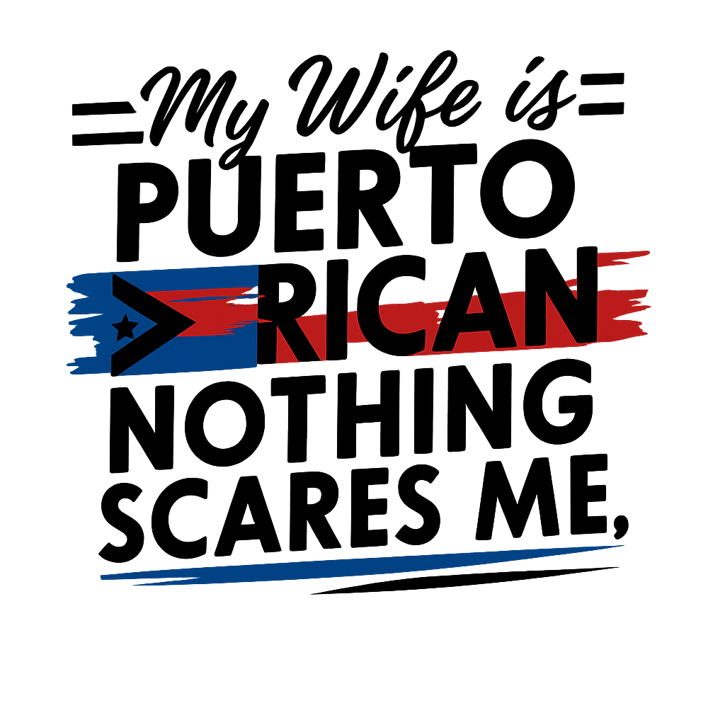 DTF Heat Transfer Iron On Sticker, Puerto Rican Pride Quote Graphic, for Cultural Apparel and Couple Merch