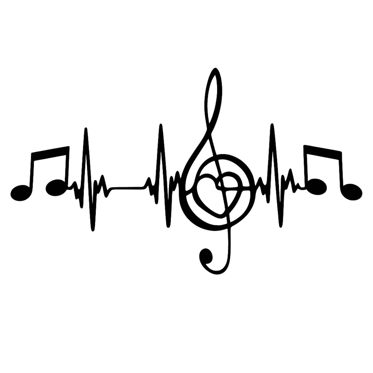DTF Heat Transfer Iron On Sticker, Music Note & Treble Clef Graphic, For Music  Lover Apparel And Studio Decor