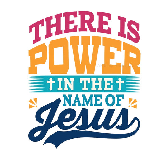 DTF Heat Transfer Iron On Sticker, Inspirational Religious Slogan Graphic, For Faith Based Apparel And Church Event Decor