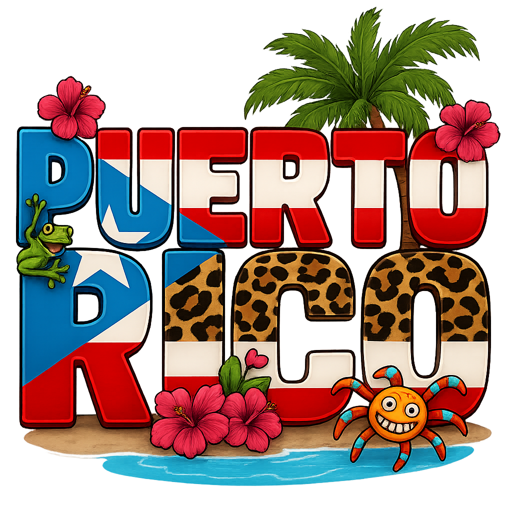 DTF Heat Transfer Iron On Sticker Puerto Rico Design Tropical Floral Palm Tree Hibiscus for T-Shirts Jeans Hoodies Bags DIY Crafts