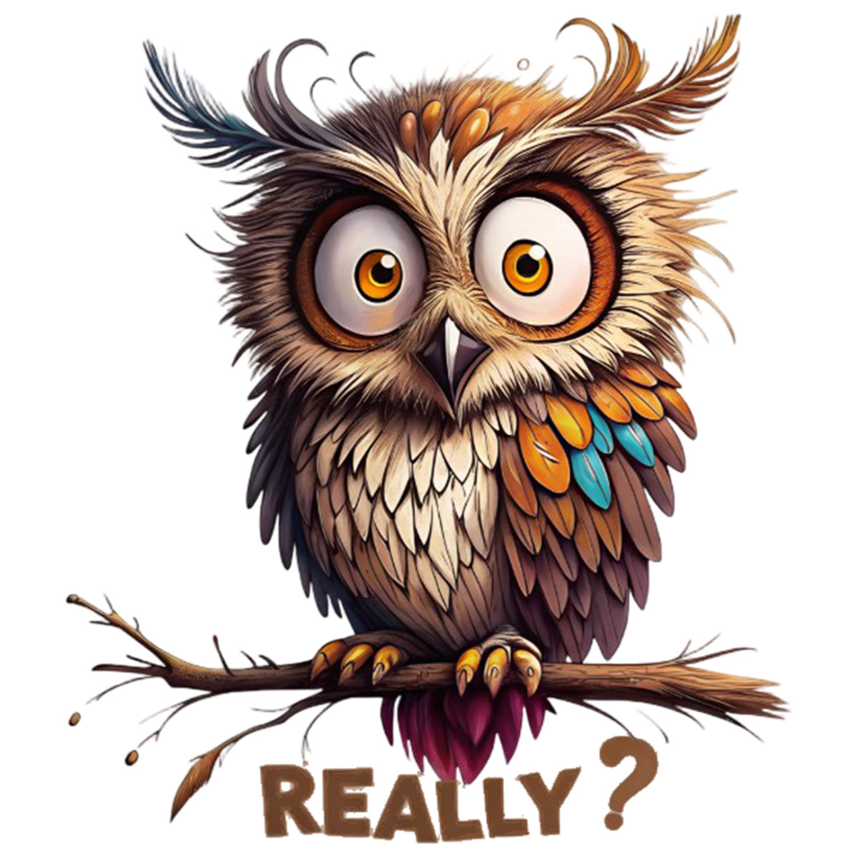 Big-Eyed Owl DTF Transfer