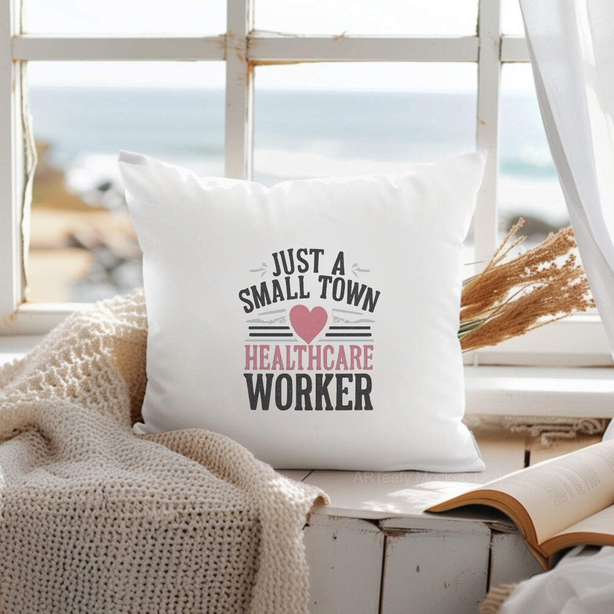DTF Heat Transfer Iron On Sticker, Healthcare Themed Small Town Worker Graphic, For Medical Staff Apparel And Community Health Events