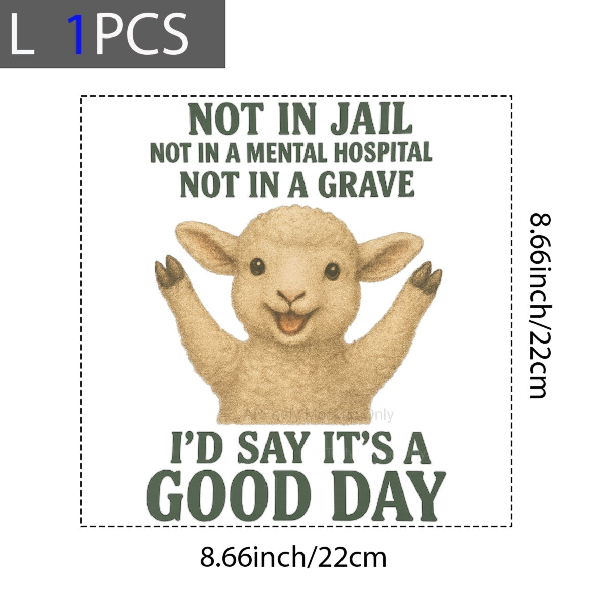 DTF Heat Transfer Iron On Sticker, Humorous & Sarcastic Quote Graphic, For Lighthearted Apparel And Daily Mood Boosts