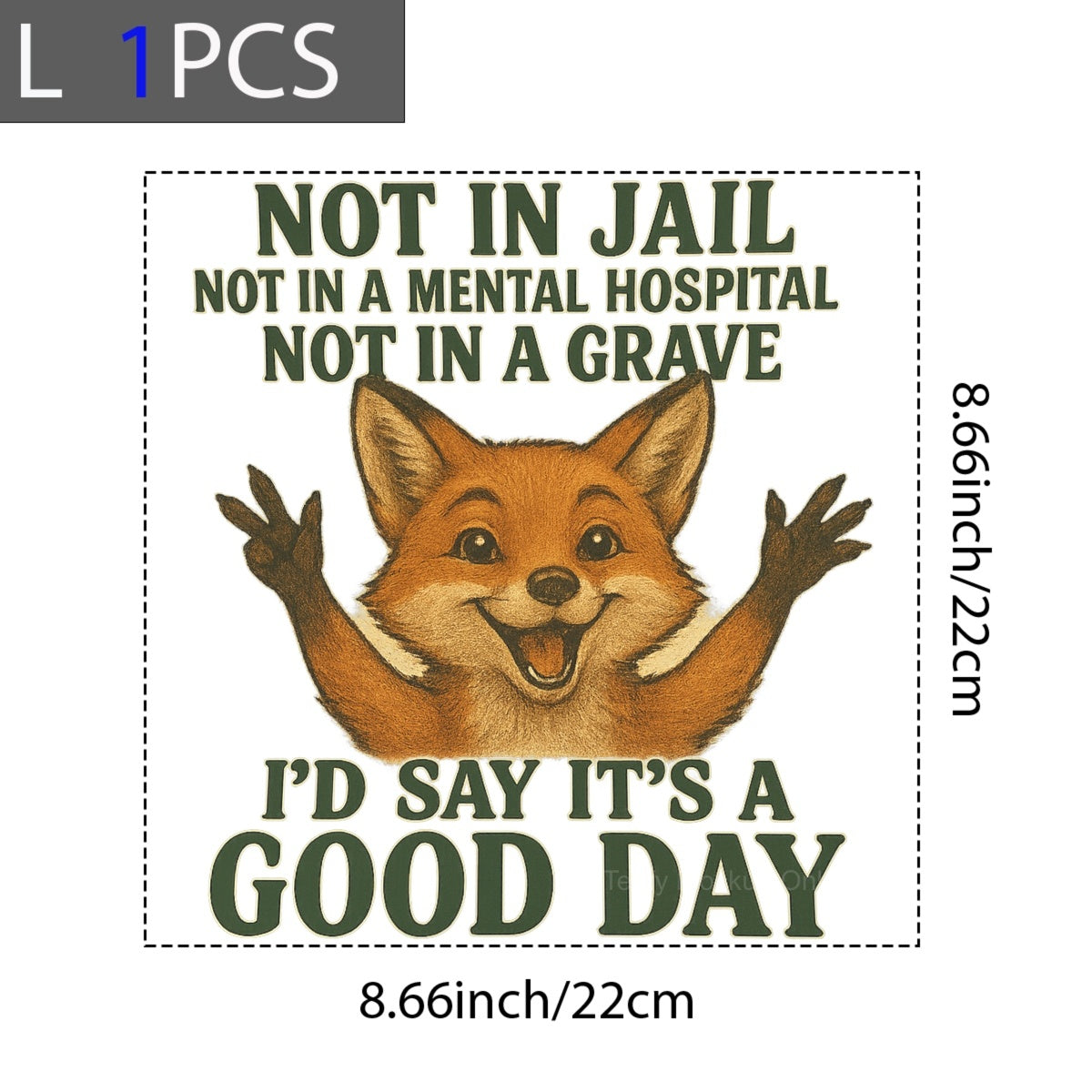 DTF Heat Transfer Iron On Sticker, Humorous & Sarcastic Quote Graphic, For Lighthearted Apparel And Daily Mood Boosts