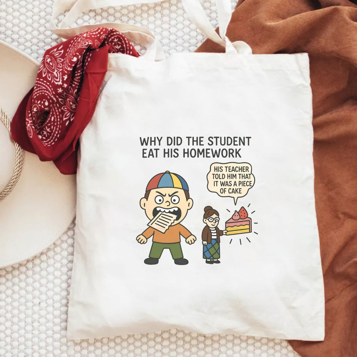 DTF Heat Transfer Iron On Sticker, Funny Student - Teacher Homework Joke Art, for American Campus Humor Apparel & Gag Gifts