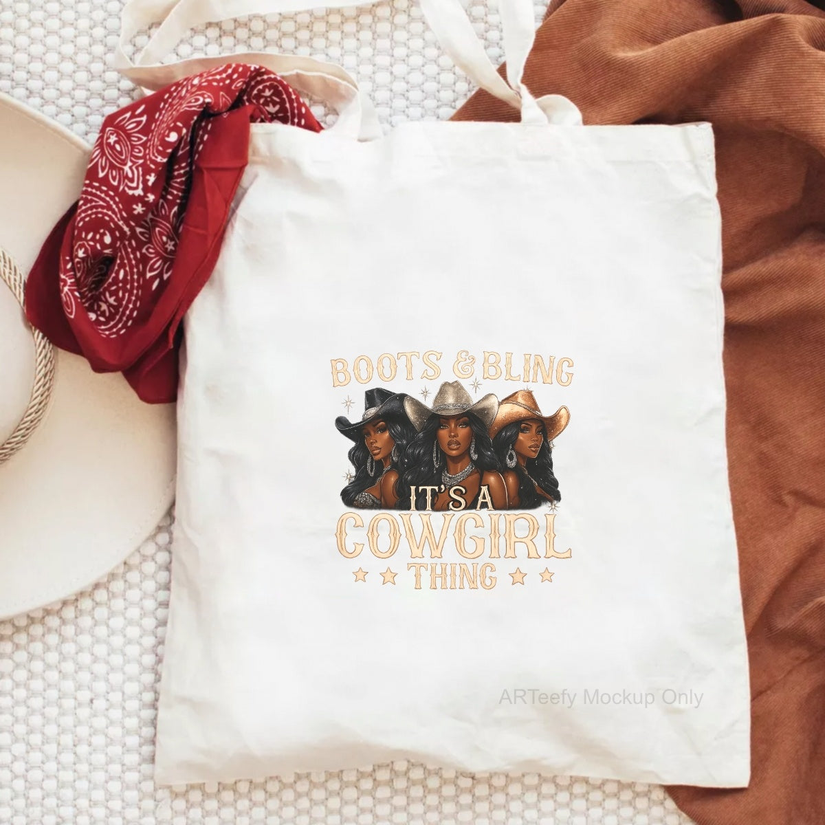 DTF Heat Transfer Iron On Sticker, Stylish Cowgirl Trio Graphic, For Western Vibe Apparel And Rodeo Themed Decor
