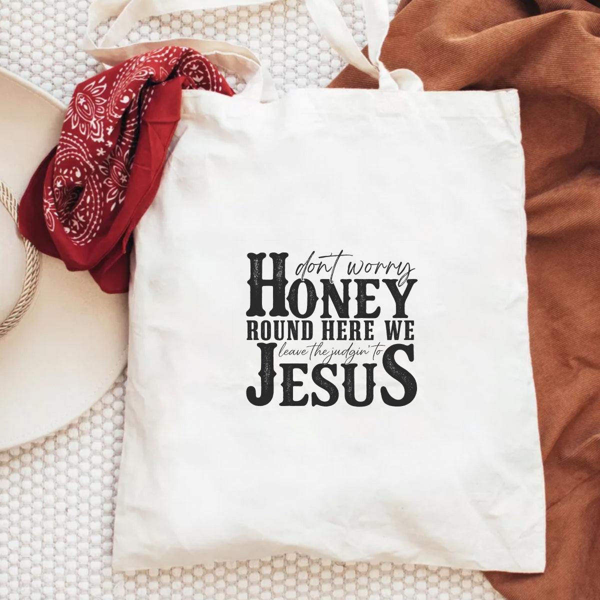 DTF Heat Transfer Iron On Sticker, Retro Religious Quote Graphic, for Faith - Based Apparel and Southern - Charm Decor
