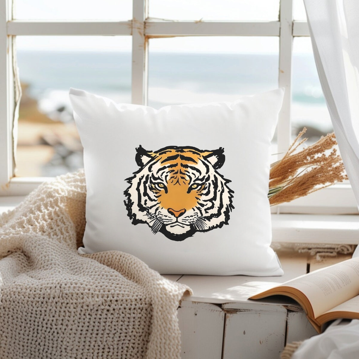 DTF Heat Transfer Iron On Sticker Bold Tiger Design Animal Pattern Sublimation Transfer for Apparel Home Decor