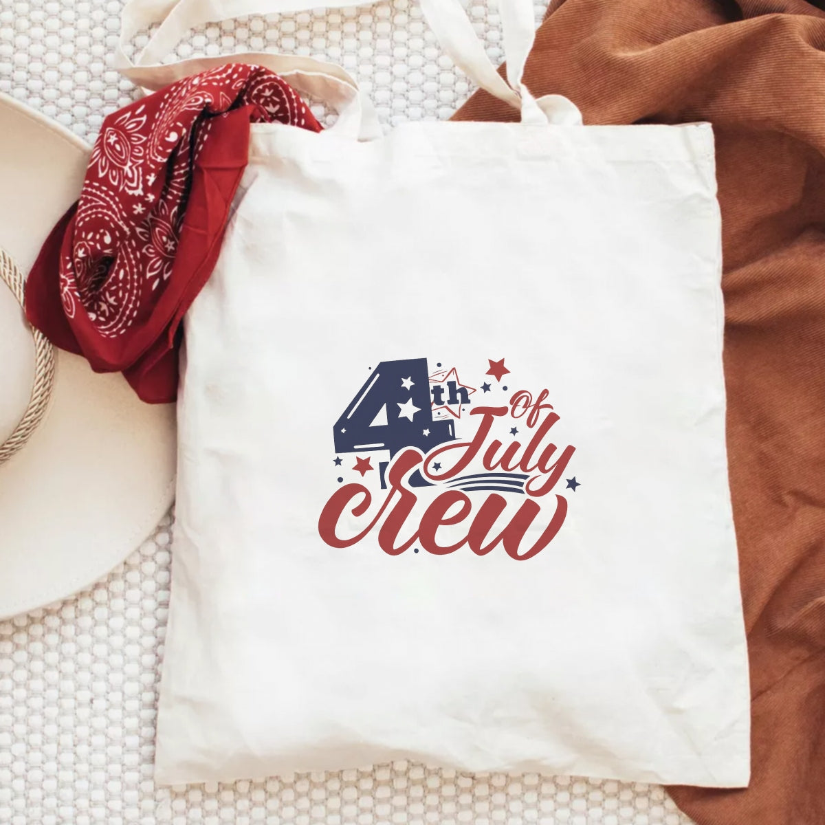 DTF Heat Transfer Iron On Sticker, Patriotic 4th Of July Crew Graphic, For Independence Day Apparel And Festive Decor