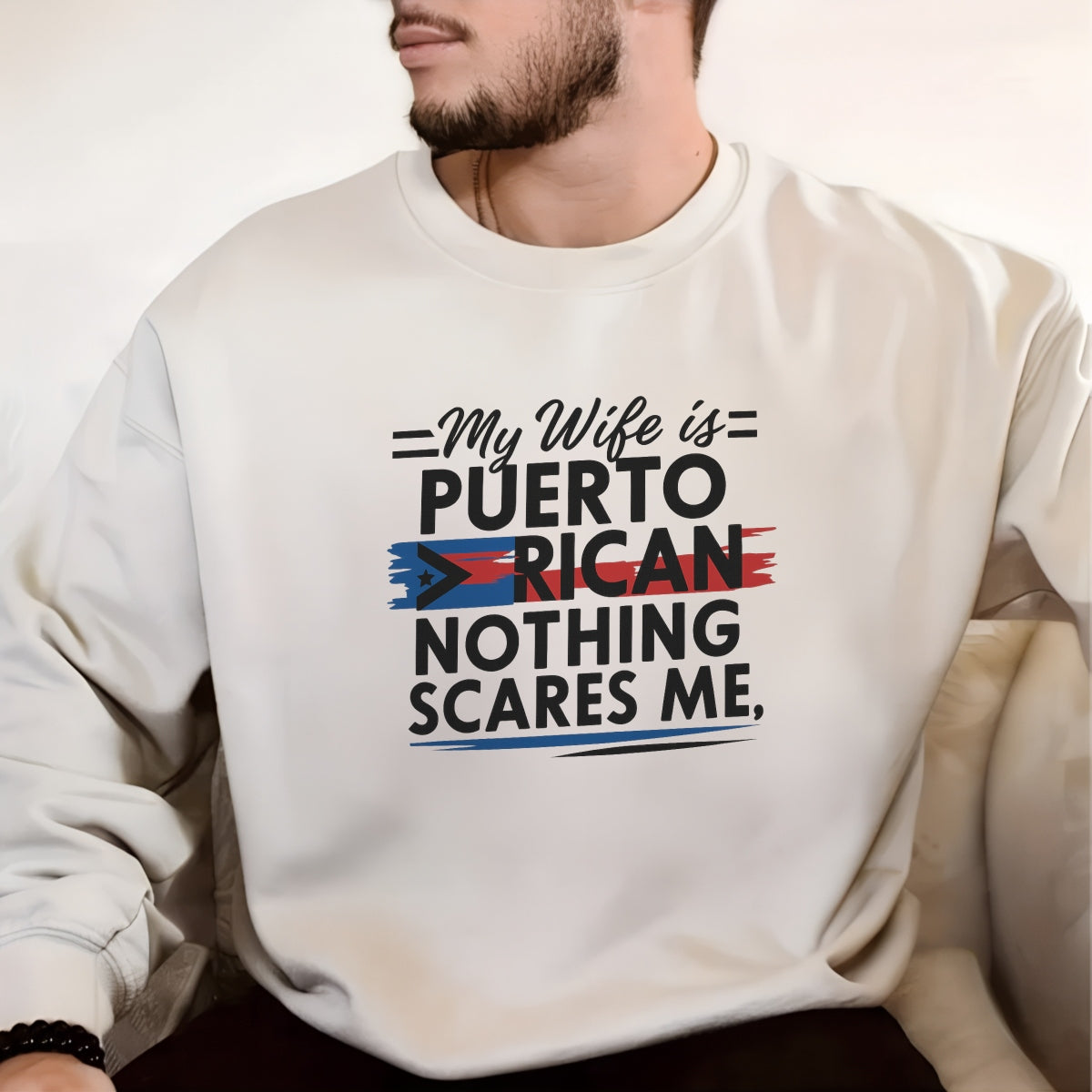 DTF Heat Transfer Iron On Sticker, Puerto Rican Pride Quote Graphic, for Cultural Apparel and Couple Merch