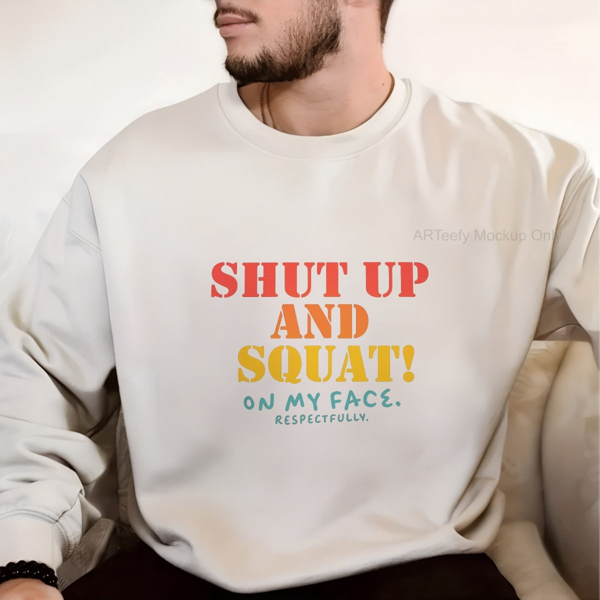 DTF Heat Transfer Iron On Sticker, Bold Fitness Slogan Graphic, For Gym Apparel And Workout Themed Decor