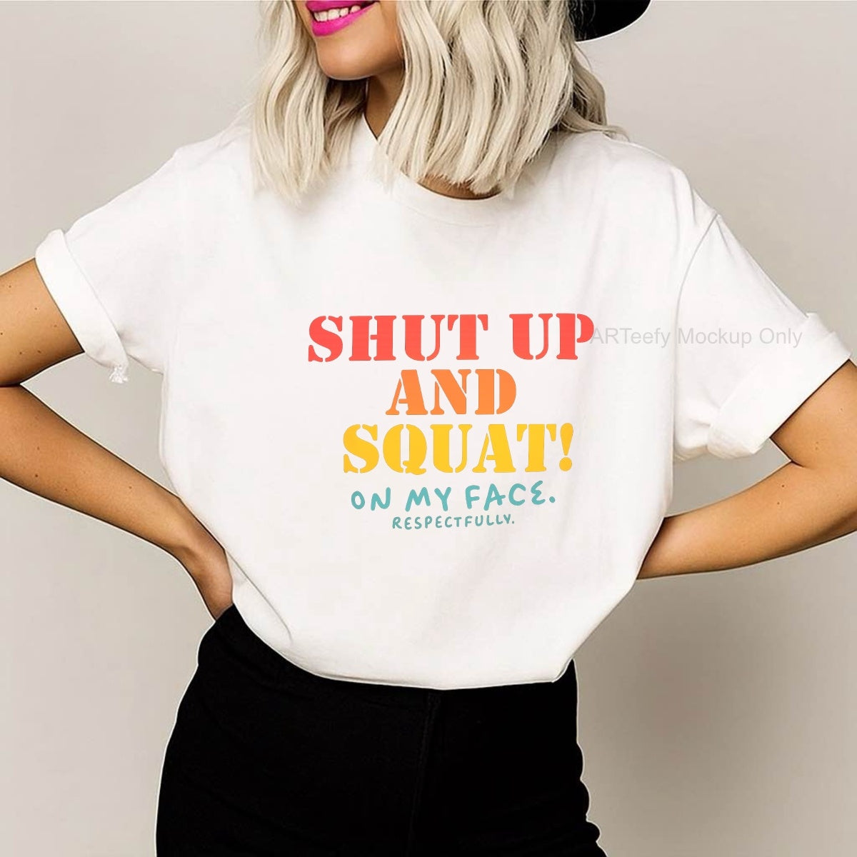 DTF Heat Transfer Iron On Sticker, Bold Fitness Slogan Graphic, For Gym Apparel And Workout Themed Decor
